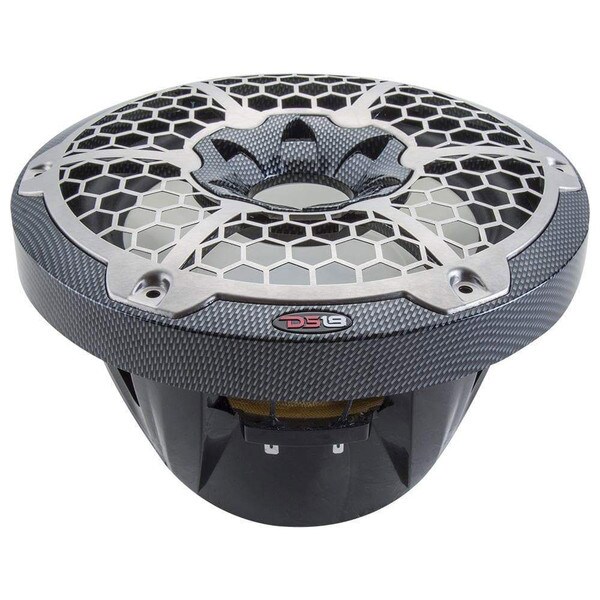 Main product image for DS18 CF-10SUB 10" Hydro Marine Subwoofer Black Carbon Fiber with RGB LEDs 4 Ohm294-8104